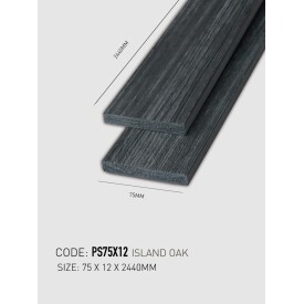 Gỗ nhựa ốp trần AWood PS75x12 White