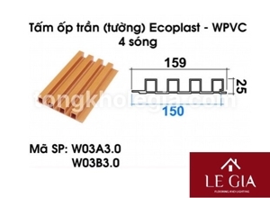 Gỗ nhựa Việt Pháp EcoplaST W03A3.0