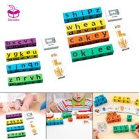 Gỗ Phù Hợp Chữ Cái Đồ Chơi Giáo Dục Chữ Cái Phân Loại CVC Từ Trò Chơi Đánh vần Du Lịch Mẫu Giáo Đánh vần Đồ Chơi