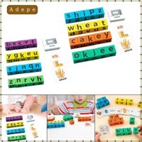 Gỗ Phù Hợp Chữ Cái Đồ Chơi Giáo Dục Chữ Cái Phân Loại CVC Từ Trò Chơi Đánh vần Du Lịch Mẫu Giáo Đánh vần Đồ Chơi