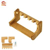 Gỗ Súng Cầm Tay Mô Hình Giá Đỡ Mẫu Súng Cầm Tay Tổ Chức 5 Khe Dễ Dàng Lắp Ráp Trang Trí Mini Súng Cầm Tay Màn Hình Đứng Cho NightStand