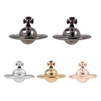 Gỗ tây Vivienne ✷ ❈ Súng vàng và bạc hoa hồng ba chiều màu đen Bông tai hình sao Thổ đơn giản bán bóng bốn màu