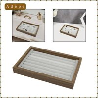 Gỗ Trang Sức Khay Tổ Chức Khay Hiển Thị Lưu Trữ Trưng Bày Giá Đỡ Cho Bông Tai Thổ Cẩm Vòng Tay Khuy Sét Đồng Hồ