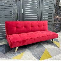Gỗ Xanh - Ghế sofa bed - sofa giường vải nhung màu đỏ mềm mại sang trọng