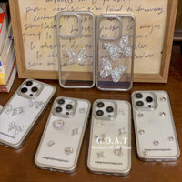 G.o.a.t Vỏ kỹ thuật dán kim cương sáng tạo Tương thích cho iPhone 16 15 13 14 pro max Vỏ điện thoại mặt sau bảo vệ chống rơi