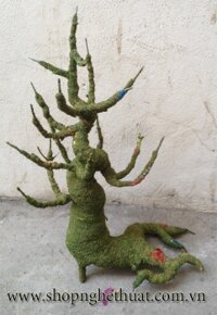 Gốc Bonsai mai đào. Thế Long Giáng. Mã TL 28