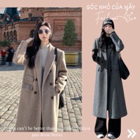 (Góc nhỏ của Mây - ORDER) MV40 Áo khoác dạ lông cừu Mulvan form suông rộng 2 nắp túi GNCM