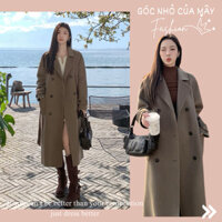 (Góc nhỏ của Mây - ORDER) MV42 Áo khoác dạ lông cừu Mulvan form dài rộng hàng khâu tay cao cấp GNCM