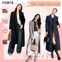 (Góc nhỏ của Mây - ORDER) PSM18 Áo khoác dạ Pusumede 100% lông cừu khâu tay cao cấp dáng dài phong cách Hàn Quốc GNCM