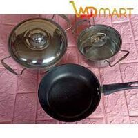 Góc thanh lý: bộ xoong nồi chảo 3 món (giá gốc 197k)- chuyên sỉ gia dụng