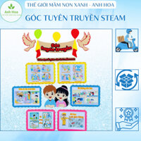 Góc tuyên truyền mầm non, trang trí steam mầm non, tranh góc trang trí, dán tường - Mầm non Anh Hoa