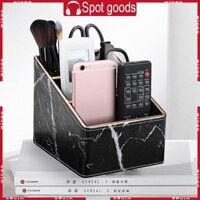 Godd Đa Năng Đá Cẩm Thạch Da Để Bàn Văn Phòng Phẩm Người Tổ Chức Đựng Bút Chì Điện Thoại Di Động Điều Khiển Từ Xa Hộp Bảo Quản