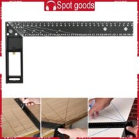 Godd Nhôm 300 400mm Thước Vuông Góc Phải Quy Tắc Đo Dụng Cụ Góc Thước