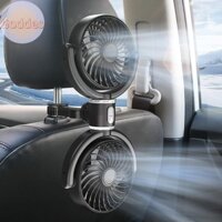 Goddes Ghế Ô Tô Trở Lại Quạt Làm Mát Sạc USB Quạt Hai Đầu Xoay 360 Độ Cổ Di Động Làm Mát Cho Mùa Hè Phụ Kiện Ô Tô VN