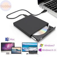 Goddes USB 2.0 Đầu DVD Bên Ngoài CD Ổ Đĩa Mp3 Phim Nhạc Di Động Đầu Đọc Cho Windows 7 / 8 / 10 Laptop Máy Tính Để Bàn Máy Tính VN