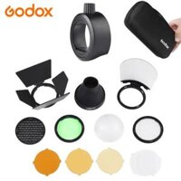 Godox AK-R1 S-R1 Barn Door, Snoot, bộ lọc màu, phản xạ, tổ ong, khuếch tán bóng Bộ dụng cụ cho Godox AD200 h200r V1 Flash Head