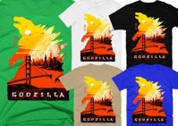 Godzilla Bộ Phim 100 Cotton Nam Áo E0068