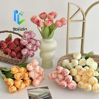 Gofidin 9 Chiếc Lụa Hoa Tulip Đạo Cụ Chụp Ảnh Thực Tế Trang Trí Tiệc Cưới