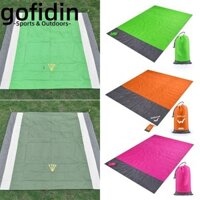 gofidin Bạt trải sàn lều, có bao Thảm dã ngoại bằng vải Polyester, Dấu chân lều 200 * 210cm Thảm bỏ túi siêu nhẹ Cắm trại đi bộ đường dài