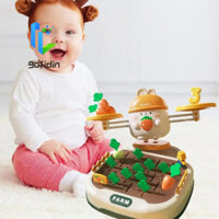 Gofidin Đồ chơi Montessori cho bé Đồ chơi giáo dục Kéo củ cải Cân bằng kỹ thuật số cho bé trai và bé gái