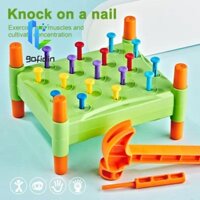 Gofidin Montessori Móng Tay Vít Trò Chơi Xếp Hình Màu Sắc Nhận Thức Đồ Chơi Đào Tạo Động Cơ Tốt