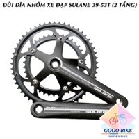 [GoGo Bike] Đùi dĩa (Giò dĩa) nhôm xe đạp SULANE 39-53T - Màu Đen