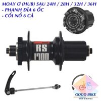 [GoGo Bike] Moay ơ (Đùm) Hub Sau xe đạp Costtu Tiral 24 28 32 36 Lỗ - Phanh Đĩa 6 Ốc (CỐI NỔ TO)