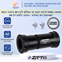 [GoGo Bike] Trục giữa cốt rỗng xe đạp ZiTTO BB86 24mm (BB ép Kiểu vặn - Vòng bi Ceramic)