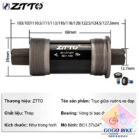 [GoGo Bike] Trục giữa cốt vuông bạc đạn xe đạp ZiTTO - Nhiều Cỡ
