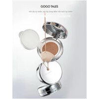 [GOGO TALES] Phấn nước Cushion Gogotales vỏ bạc tráng gương kèm lõi thay thế và túi nhung (GT524