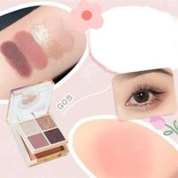 GOGO TALES_Bảng Phấn Mắt Và Má 2 Tầng 4 Ô Amoy Likes Blush Eyeshadow Palette #G05 10.2G
