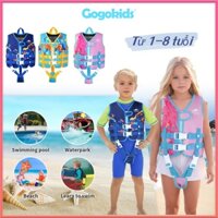 Gogokids Áo Phao Bơi Trẻ Em để Học Bơi Áo Cứu Hộ với Dây Đeo An Toàn Có Thể Điều Chỉnh cho Trẻ Em 1-9 Tuổi