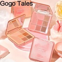 Gogotales Gogogo Dance Pink Fog Cloud Eye Shadow Board 8 Colors Milk Tea Gray Pink Matte Shimmer 4W3T