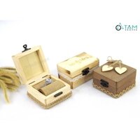 [GỖ]Hộp đựng nhẫn cưới vuông các mẫu TTC-25 TTTM
