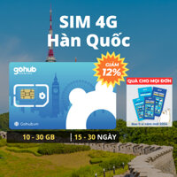 [GOHUB] SIM 4G du lịch Hàn Quốc - Gói cố định dài ngày (15 - 30 ngày)  - Tặng kèm que chọc SIM