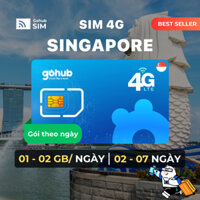 [GOHUB] SIM 4G du lịch Singapore - Gói theo ngày (02 -07 ngày) - Tặng kèm que chọc SIM