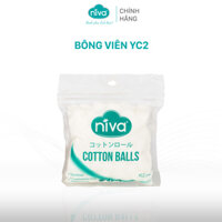 Gói 100 Bông Gòn Viên Tròn Y Tế Niva YC2 Đường Kính 16mm Nhét Tai Cho Mẹ, Phụ Nữ Sau Sinh An Toàn Tiệt Trùng - YC2 - 100 Bông