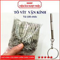 Gói 100 cái tô vít vặn kính và ốc vít nhỏ, tự sửa chữa kính, và đồ dùng nhỏ, tô vít mini nhỏ gọn-Tiện Ích Vượt Trội
