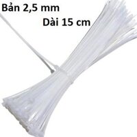 Gói 100c Dây Rút - Dây Thít Nhựa - Dây Lạt Nhựa Nhiều Màu Sắc Lựa Chọn, Công Cụ Tiện Dụng Trong Gia Đình. Taky Home 5600 - Trắng - 15 cm