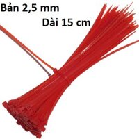 Gói 100c Dây Rút - Dây Thít Nhựa - Dây Lạt Nhựa Nhiều Màu Sắc Lựa Chọn, Công Cụ Tiện Dụng Trong Gia Đình. Taky Home 5600 - Đỏ - 15 cm