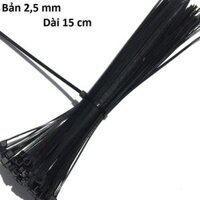 Gói 100c Dây Rút - Dây Thít Nhựa - Dây Lạt Nhựa Nhiều Màu Sắc Lựa Chọn, Công Cụ Tiện Dụng Trong Gia Đình. Taky Home 5600 - Đen - 15 cm
