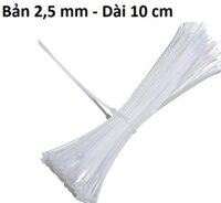 Gói 100c Dây Rút - Dây Thít Nhựa - Dây Lạt Nhựa Nhiều Màu Sắc Lựa Chọn, Công Cụ Tiện Dụng Trong Gia Đình. Taky Home 5600 - Trắng - 10 cm