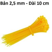Gói 100c Dây Rút - Dây Thít Nhựa - Dây Lạt Nhựa Nhiều Màu Sắc Lựa Chọn, Công Cụ Tiện Dụng Trong Gia Đình. Taky Home 5600 - Vàng - 10 cm