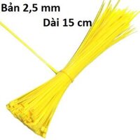 Gói 100c Dây Rút - Dây Thít Nhựa - Dây Lạt Nhựa Nhiều Màu Sắc Lựa Chọn, Công Cụ Tiện Dụng Trong Gia Đình. Taky Home 5600 - Vàng - 15 cm