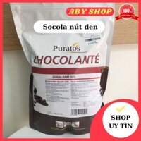 Gói 1kg Socola nút đen 55% cacao ⚡ GIÁ SỐC ⚡ socola Puratos 55% cacao siêu ngon