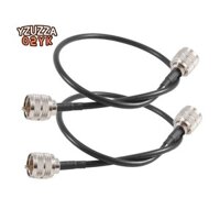 Gói 2 Cáp Ăng Ten Vô Tuyến CB 50Cm PL259 UHF Nam Sang Nam RG58 Đồng Trục Miếng Dán Dẫn Cho Nghiệp Dư Ham Radio CB Marine