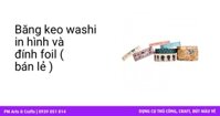 Gói 3 băng keo washi in hình và đính foil 5m/cuộn