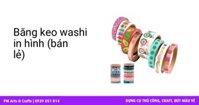 Gỏi 3 Băng keo washi in hình 5m/cuộn