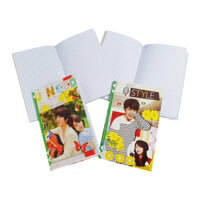 Gói 50 cuốn Sổ tay A7 bìa giấy cứng cao cấp KTBOOK ruột giấy trắng caro cao cấp