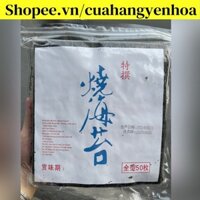 Gói 50 lá Rong biển cuộn cơm sushi nori / gimbap / kimbap. Hàng cty nhập khẩu. Dùng làm món Nhật, Hàn